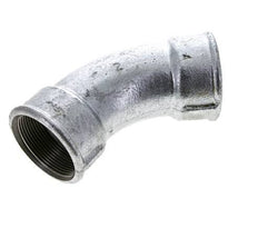 Racor acodado 45deg Rp2'' Hembra Hierro fundido 25bar (351.25psi)
