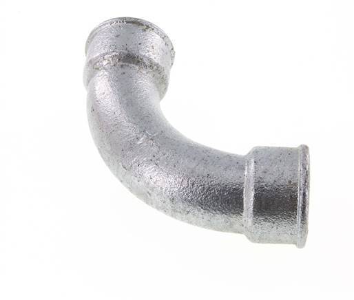 Racor acodado 90deg Rp1 1/2'' Hembra Hierro fundido largo 25bar (351.25psi)