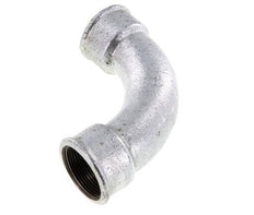 Racor acodado 90deg Rp1 1/2'' Hembra Hierro fundido largo 25bar (351.25psi)