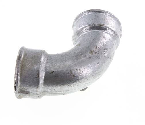 Racor acodado 90deg Rp2'' Hembra Hierro fundido corto 25bar (351.25psi)