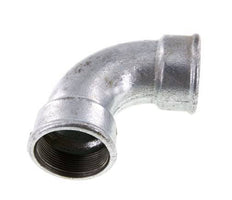 Racor acodado 90deg Rp2'' Hembra Hierro fundido corto 25bar (351.25psi)