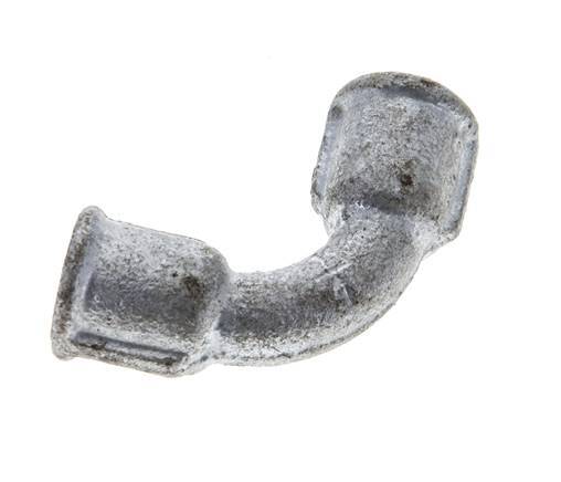 90deg Angled Fitting Rp1/4'' Female Long Cast Iron 25bar (351.25psi) [2 Pieces]