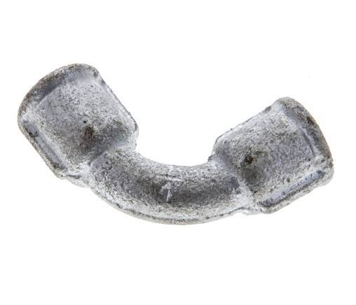 90deg Angled Fitting Rp1/4'' Female Long Cast Iron 25bar (351.25psi) [2 Pieces]
