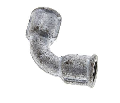 90deg Angled Fitting Rp1/4'' Female Long Cast Iron 25bar (351.25psi) [2 Pieces]
