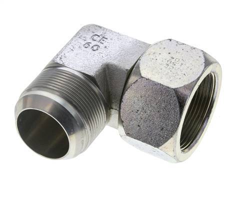 90deg JIC Angled Fitting UN 1-7/8''-12 Male x Female Steel 100bar (1405.0psi)