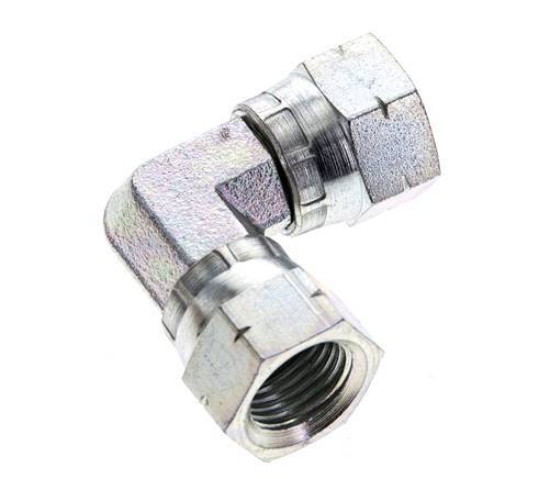 Racor acodado 90deg JIC UNF 9/16''-18 Acero 275bar (3863.75psi)