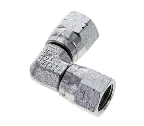 Racor acodado 90deg JIC UNF 7/16''-20 Acero 310bar (4355.5psi)