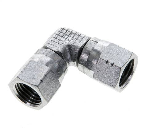 Racor acodado 90deg JIC UNF 7/16''-20 Acero 310bar (4355.5psi)
