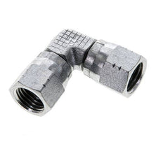 Racor acodado 90deg JIC UNF 7/16''-20 Acero 310bar (4355.5psi)