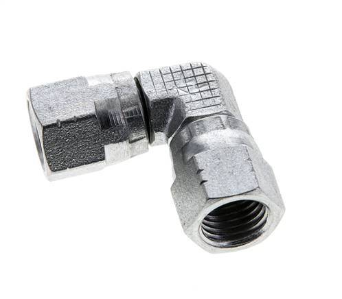 Racor acodado 90deg JIC UNF 7/16''-20 Acero 310bar (4355.5psi)