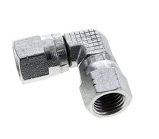 Racor acodado 90deg JIC UNF 7/16''-20 Acero 310bar (4355.5psi)