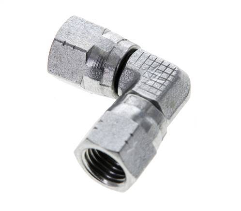 Racor acodado 90deg JIC UNF 7/16''-20 Acero 310bar (4355.5psi)