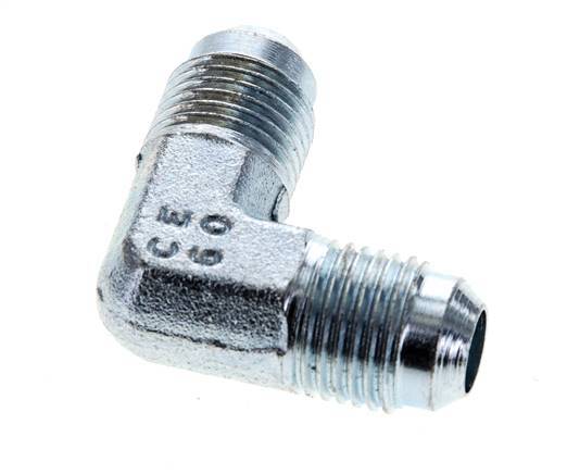 Racor acodado 90deg JIC UNF 9/16''-18 Macho Acero 350bar (4917.5psi)