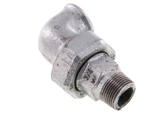 Conector en ángulo de 90 grados 3/4'' macho R x hembra Rp hierro fundido junta cónica 25bar (351.25psi)