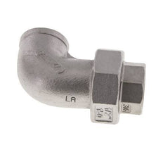 Racor de unión acodado 90deg Rp1/2'' Hembra Acero inoxidable Junta plana PTFE 16bar (224.8psi)