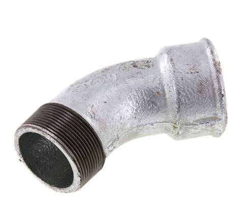 Codo 45deg R2'' Macho x Rp2'' Hembra Hierro fundido 25bar (351.25psi)