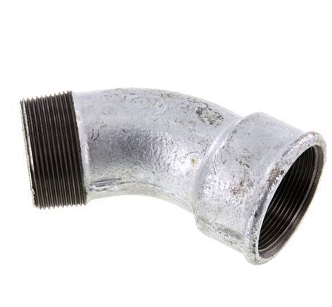 Codo 45deg R2'' Macho x Rp2'' Hembra Hierro fundido 25bar (351.25psi)