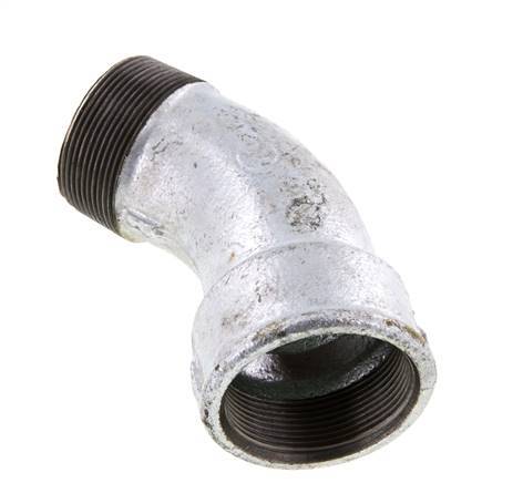 Codo 45deg R2'' Macho x Rp2'' Hembra Hierro fundido 25bar (351.25psi)