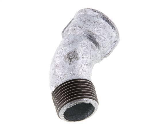 Codo 45deg R1'' Macho x Rp1'' Hembra Hierro fundido 25bar (351.25psi)
