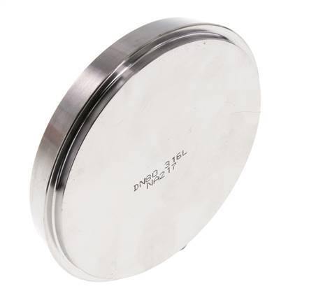 Tapa final 100mm Boquilla cónica DN 80 Acero inoxidable DIN 11851
