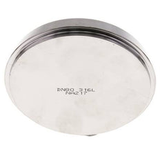 Tapa final 100mm Boquilla cónica DN 80 Acero inoxidable DIN 11851