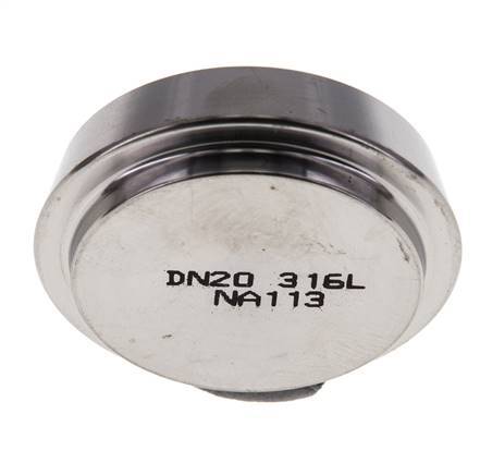 Tapa final Boquilla cónica de 36 mm DN 20 Acero inoxidable DIN 11851