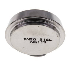 Tapa final Boquilla cónica de 36 mm DN 20 Acero inoxidable DIN 11851