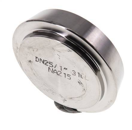 Tapa final 44mm Boquilla cónica DN 25 Acero inoxidable DIN 11851