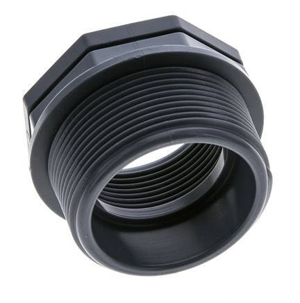 Anillo reductor G3/4'' Hembra x G1'' Macho PVDF 10bar (140.5psi) FDA 43mm Hex.
