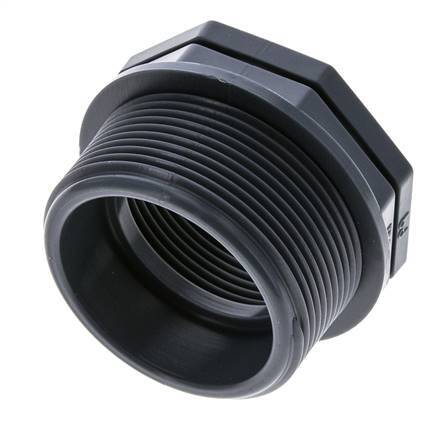 Anillo reductor G3/4'' Hembra x G1'' Macho PVDF 10bar (140.5psi) FDA 43mm Hex.