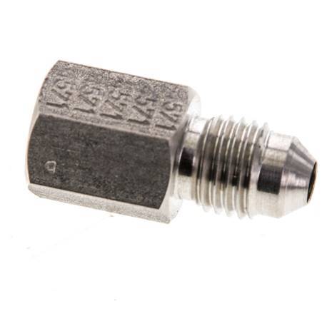 Reductor JIC G1/8'' Hembra x UNF 7/16''-20 Macho Acero inoxidable 310bar (4355.5psi)