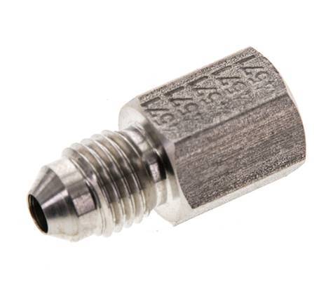 Reductor JIC G1/8'' Hembra x UNF 7/16''-20 Macho Acero inoxidable 310bar (4355.5psi)