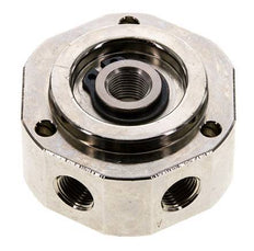 Junta rotativa de 6 vías 1/8'' x3/8'' Latón niquelado PUR 0bar (0.0psi)