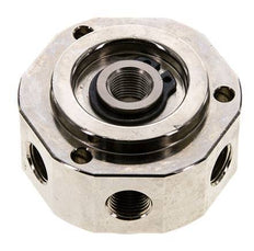 Junta rotativa de 6 vías 1/8'' x3/8'' Latón niquelado PUR 0bar (0.0psi)