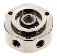 Junta rotativa de 6 vías 1/8'' x3/8'' Latón niquelado PUR 0bar (0.0psi)