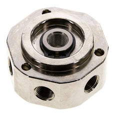 Junta rotativa de 6 vías 1/8'' x3/8'' Latón niquelado PUR 0bar (0.0psi)
