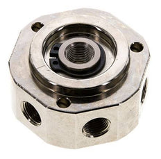 Junta rotativa de 6 vías 1/8'' x3/8'' Latón niquelado PUR 0bar (0.0psi)