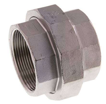 Unión Conector Recto Rp2'' Hembra Acero Inoxidable Junta Plana PTFE 16bar (224.8psi)