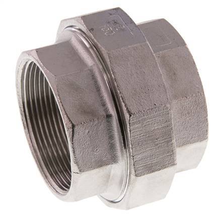 Unión Conector Recto Rp2'' Hembra Acero Inoxidable Junta Plana PTFE 16bar (224.8psi)