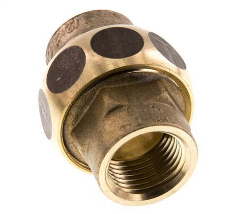 Unión Conector Recto Rp1/2'' Hembra Latón Junta Plana Centellen 16bar (224.8psi)