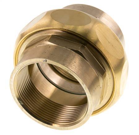 Unión Conector Recto Rp2'' Hembra Latón Junta Plana Centellen 16bar (224.8psi)