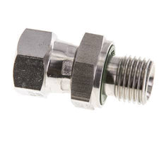 Racor Reductor JIC UNF 7/16''-20 Hembra x G1/4'' Macho Ajustable Acero Inoxidable 310bar (4355.5psi)