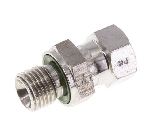 Racor Reductor JIC UNF 7/16''-20 Hembra x G1/4'' Macho Ajustable Acero Inoxidable 310bar (4355.5psi)