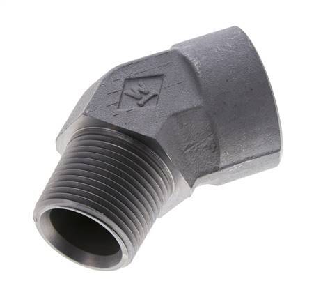 Racor en ángulo de 45 grados 1'' NPT macho x hembra Acero 140bar (1967.0psi)