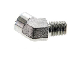 Racor acodado de 45 grados 1/4'' NPT macho x hembra Acero 275bar (3863.75psi)