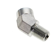 Racor acodado de 45 grados 1/4'' NPT macho x hembra Acero 275bar (3863.75psi)