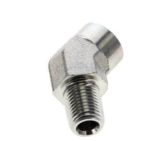 Racor acodado de 45 grados 1/4'' NPT macho x hembra Acero 275bar (3863.75psi)