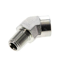 Racor acodado de 45 grados 1/4'' NPT macho x hembra Acero 275bar (3863.75psi)