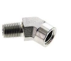 Racor acodado de 45 grados 1/4'' NPT macho x hembra Acero 275bar (3863.75psi)