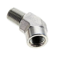 Racor acodado de 45 grados 1/4'' NPT macho x hembra Acero 275bar (3863.75psi)